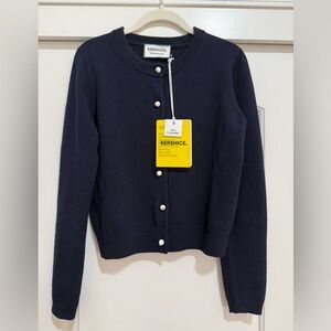 BERENICE France Navy Blue Wool Cashmere Cardigan XS